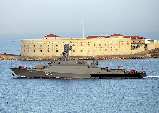 Новейший ракетный корабль Черноморского флота «Серпухов»  войдёт в состав постоянного соединения ВМФ России в Средиземном море
